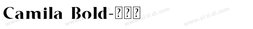 Camila Bold字体转换 Camila Bold字体转换